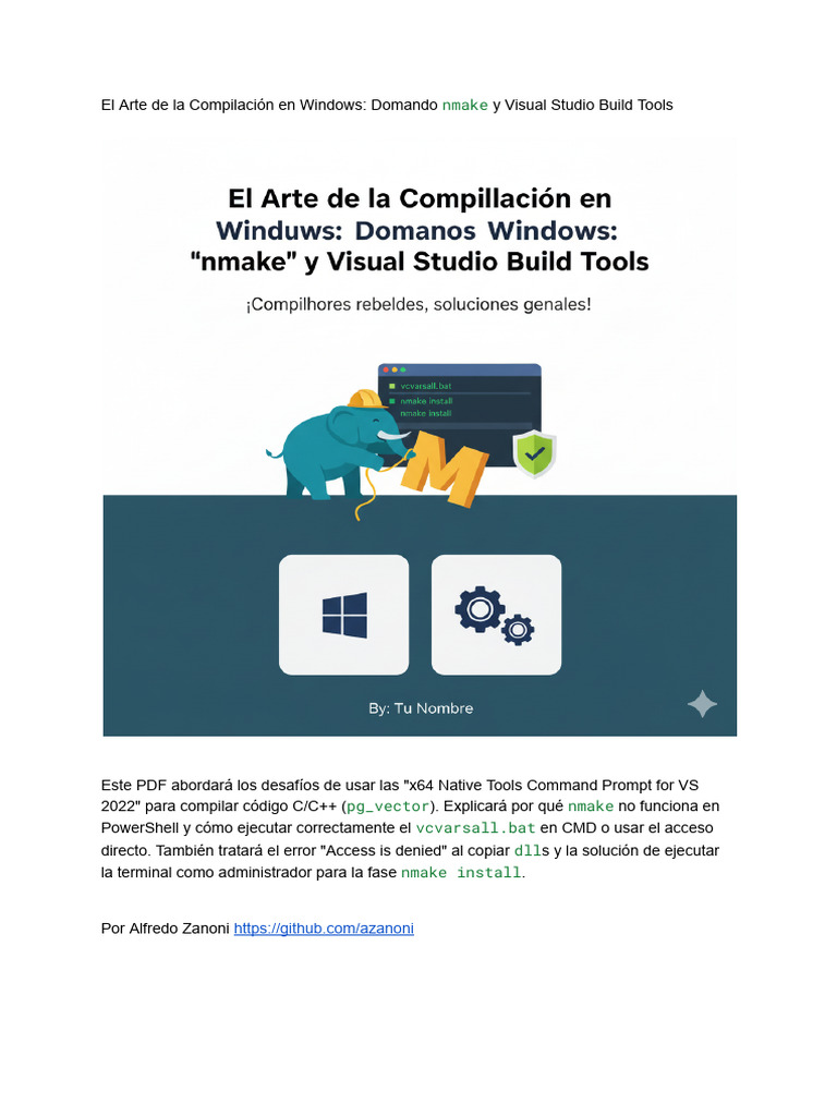 El Arte de La Compilación en Windows - Domando Nmake y Visual Studio ...