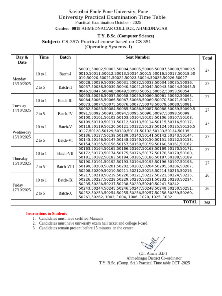 TYBSC Computer Science Exam Schedule 2025 | PDF | Computing