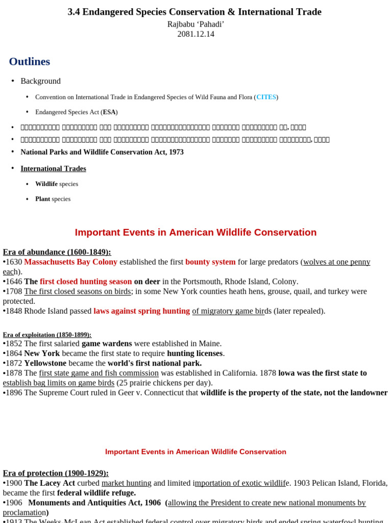 3.4 Endangered SPP Conservation | PDF | Endangered Species Act Of 1973 ...