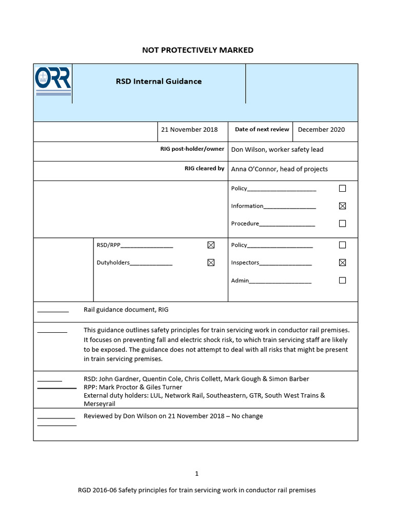 Safety Principles for Train Servicing | PDF | Rail Transport | Employment