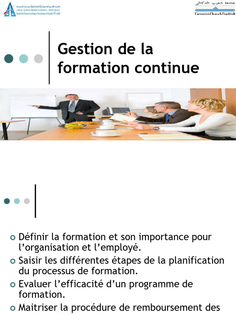 Gestion de la formation continue en entreprise | PDF | Business | Pédagogie