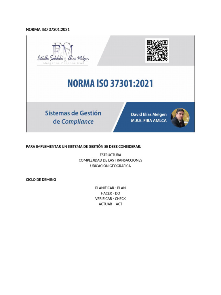 Implementación de ISO 37301:2021 en Compliance | PDF | Business