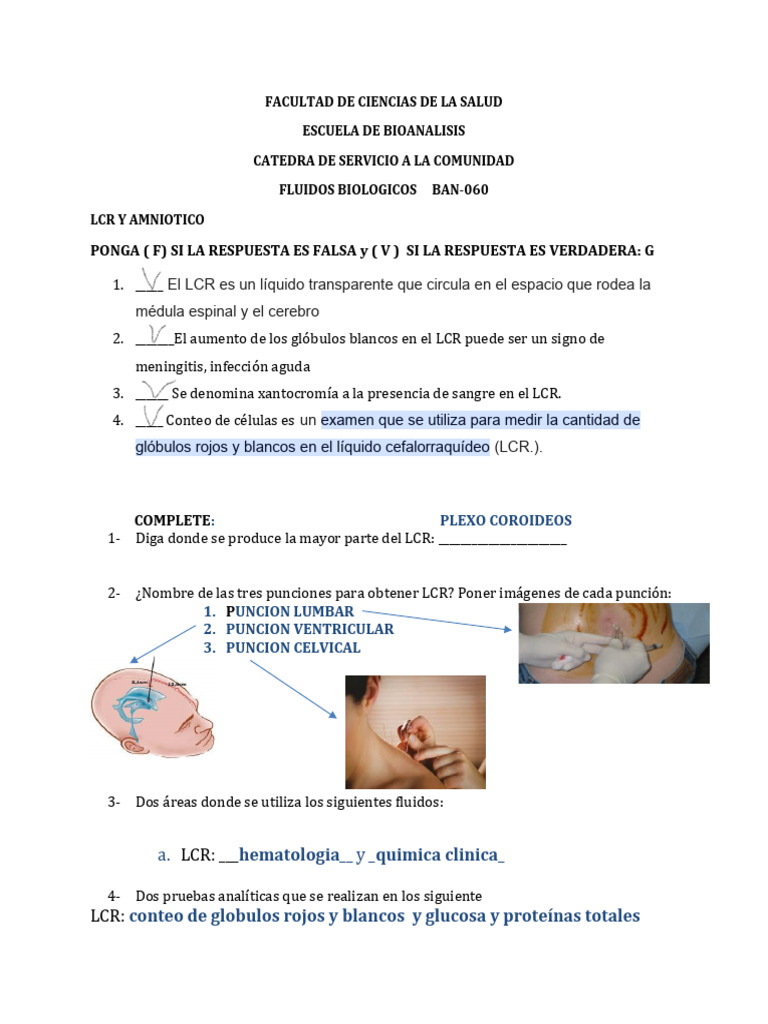 Análisis del LCR y su Importancia Clínica | PDF