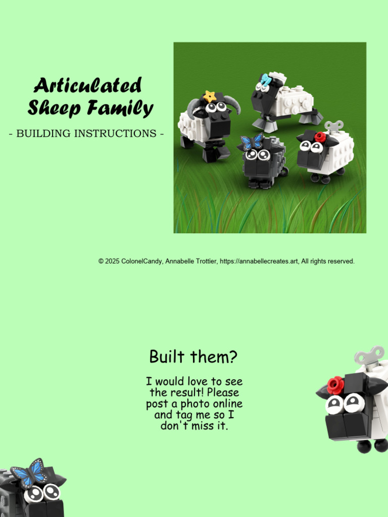Articulated Sheep Family Building Instructions - ColonelCandy | PDF