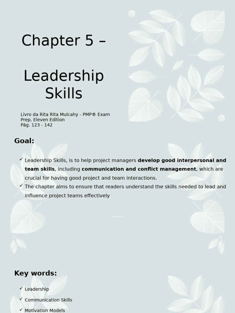 Chapter 5 – Leadership Skills | PDF | Motivational | Motivation