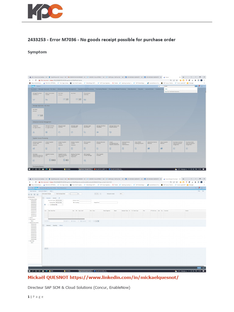 Resolving SAP Error M7036 for POs | PDF | Sap Se