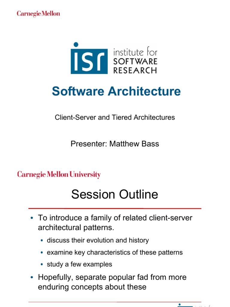 Lecture 12 - Architectural Patterns II | PDF | Internet Protocol Suite ...