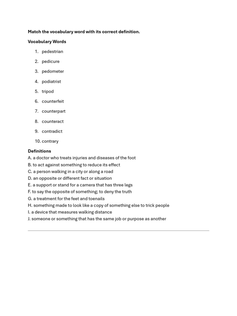Vocabulary Antonyms and Synonyms Guide | PDF
