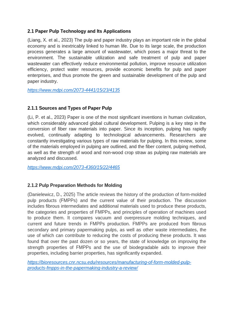 2.1 Paper Pulp Technology and Its Applications: 2.1.2 Pulp Preparation ...
