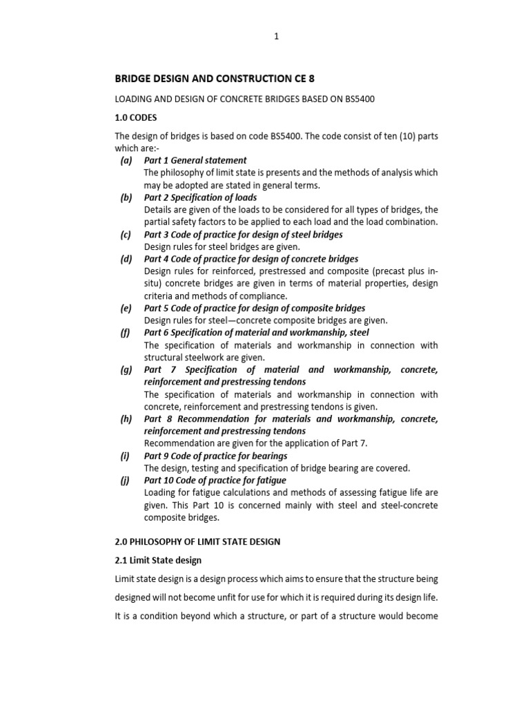 Bridge Design Codes and Standards | PDF | Strength Of Materials ...