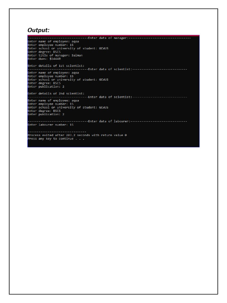 Output | PDF