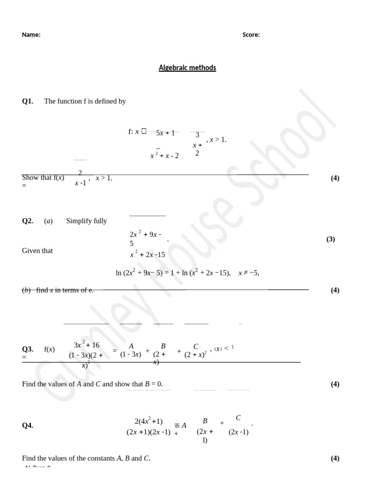 Advanced Algebra and Calculus Exam Review | PDF | Trigonometry | Equations