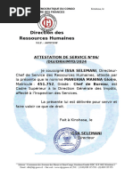 Attestation de Service Rendu | PDF
