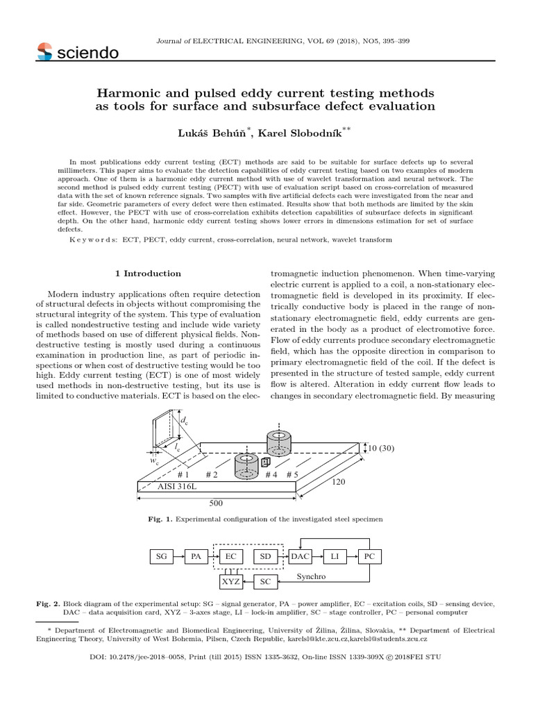 Eddy Current Testing for Defect Evaluation | PDF | Inductor