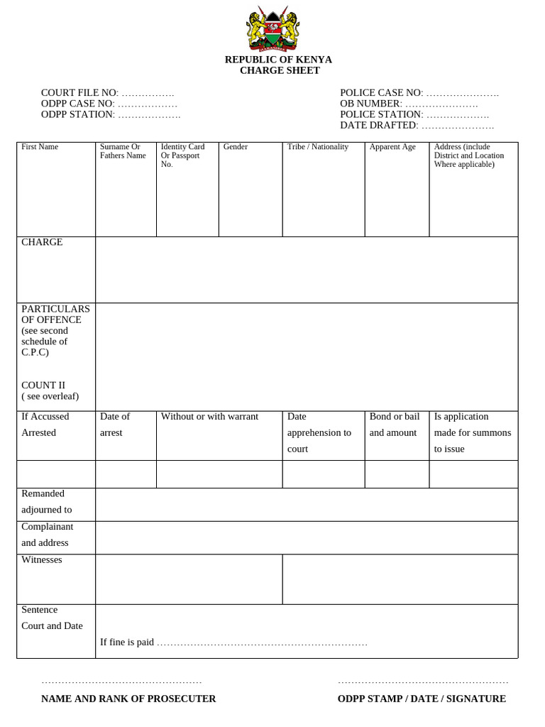 Charge Sheet | PDF