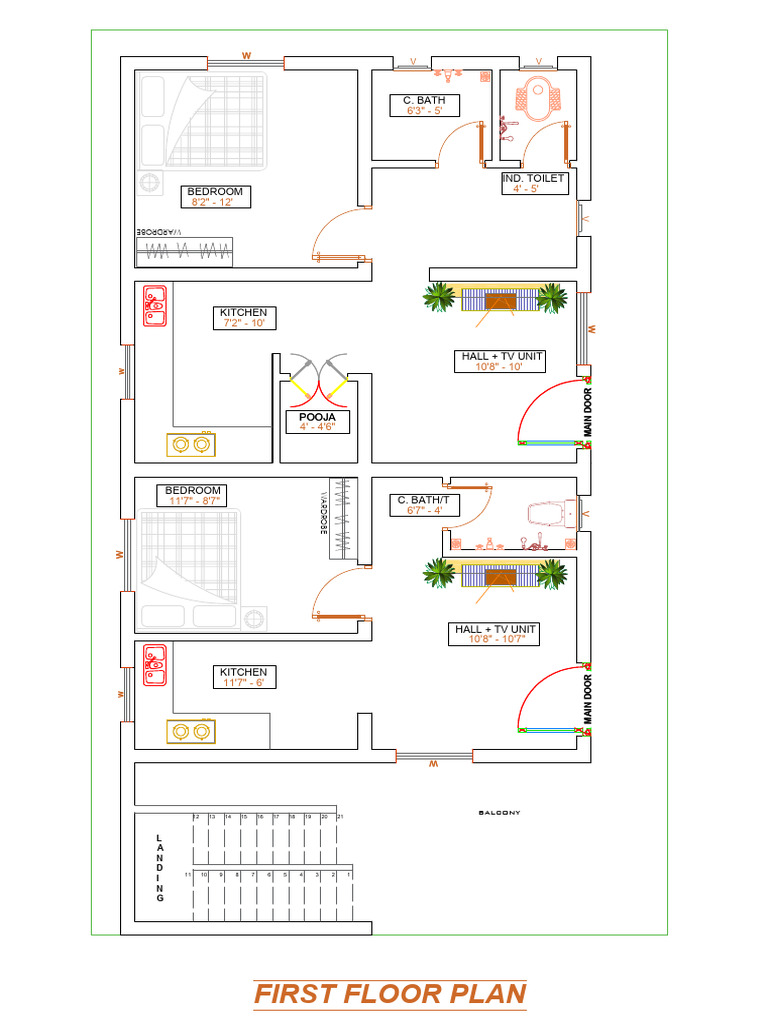 First Floor Plan Layout Details | PDF | Home | Interior Design