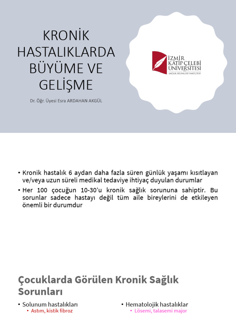 Kronik Hastaliklarda Buyume Ve Gelisme 250921 112429 | PDF