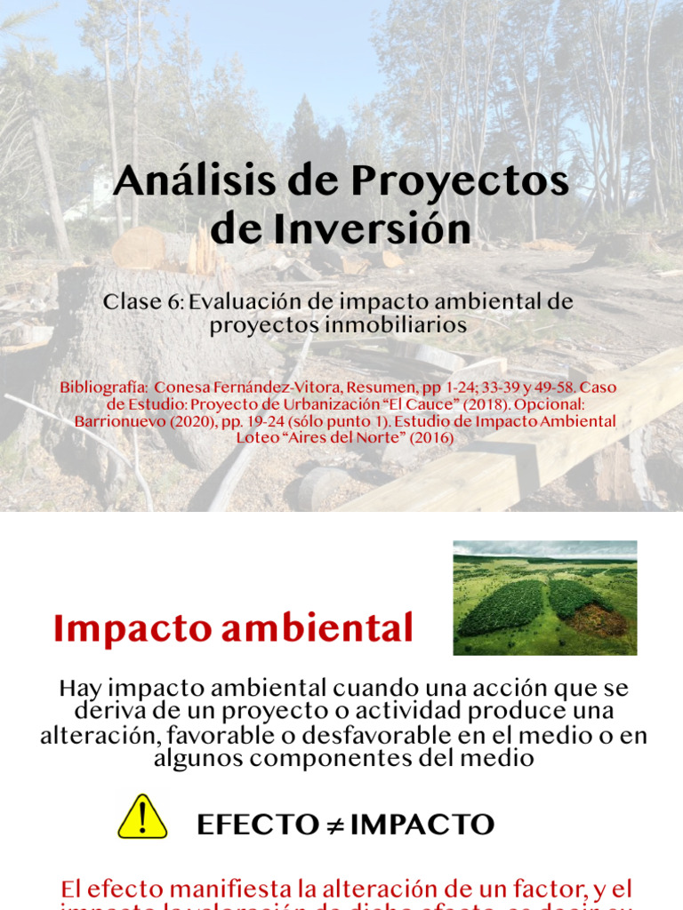 Evaluación de Impacto Ambiental en Proyectos | PDF | Evaluación de ...
