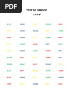 Test de Stroop : Planches et Cotation | PDF