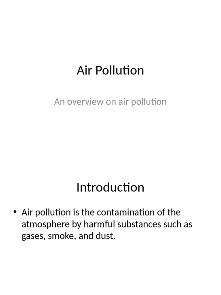 Air Pollution | PDF