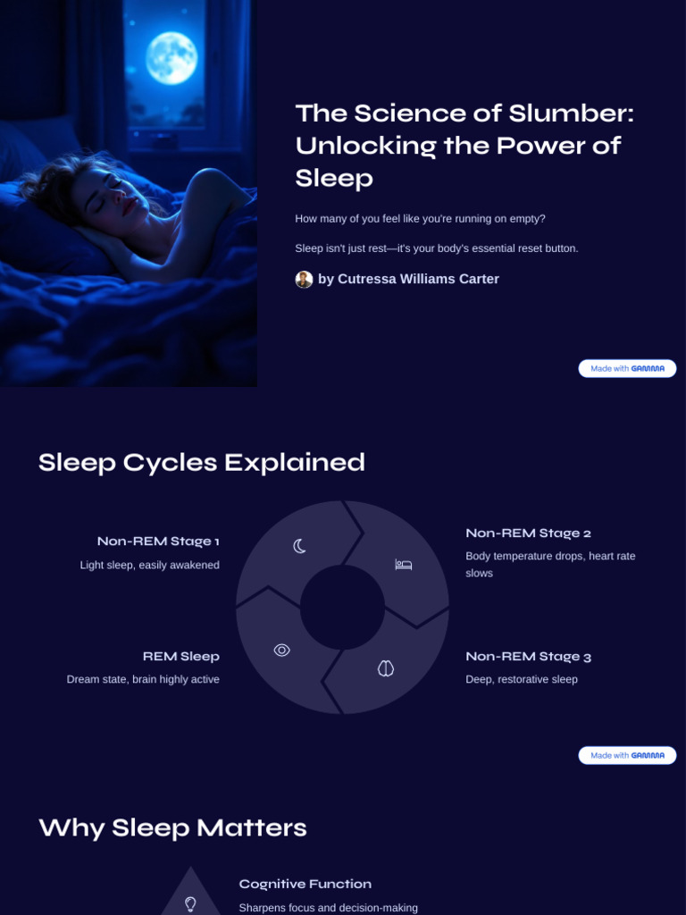 Unlocking the Power of Sleep Science | PDF | Sleep | Dream