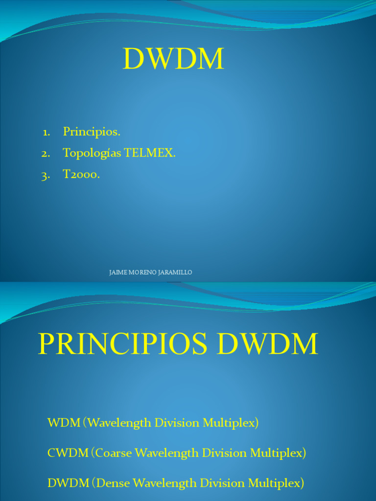 DWDM Principles and TELMEX Topologies | PDF | Wavelength Division ...