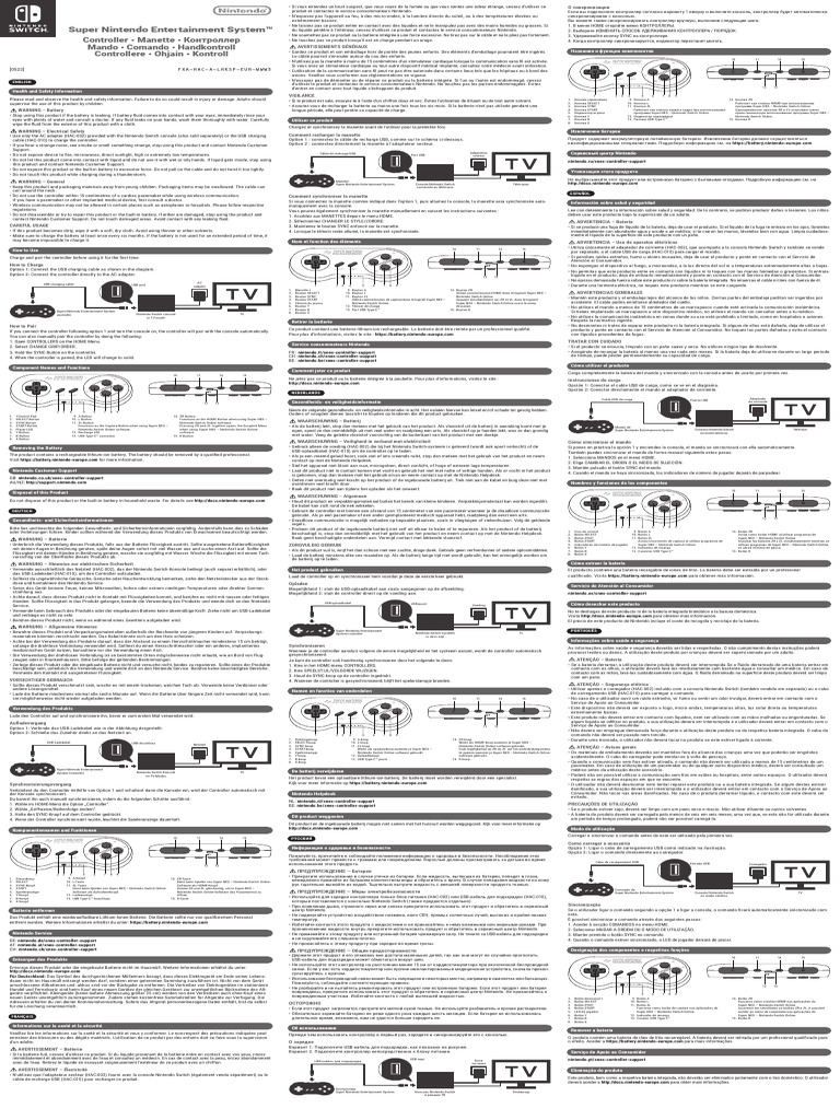 Informations de sécurité pour manette Nintendo | PDF | Nintendo ...
