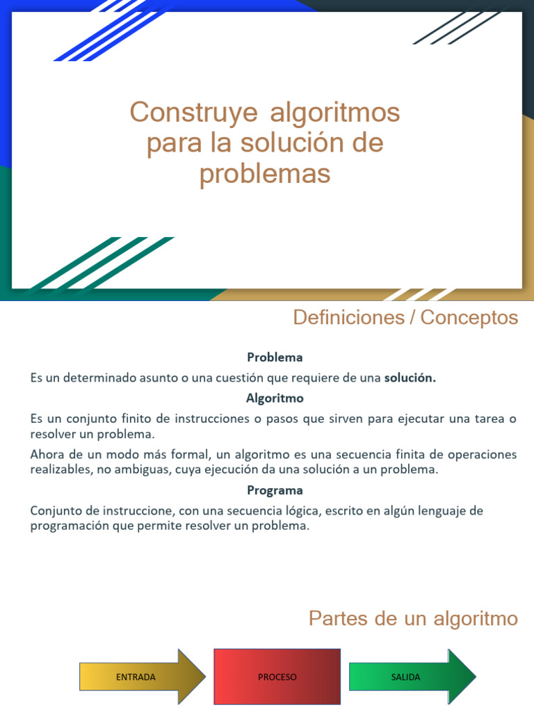 Algoritmos: Definición y Ejemplos | PDF | Algoritmos | Lenguaje de ...