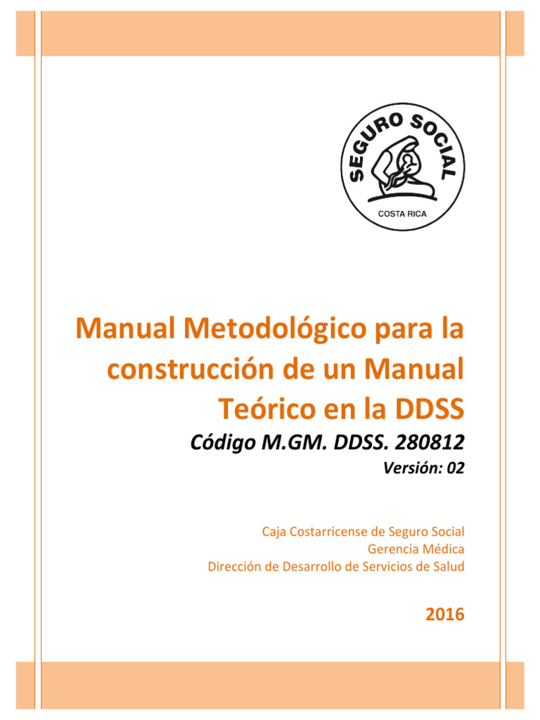 Manual Metodológico para DDSS 2016 | PDF