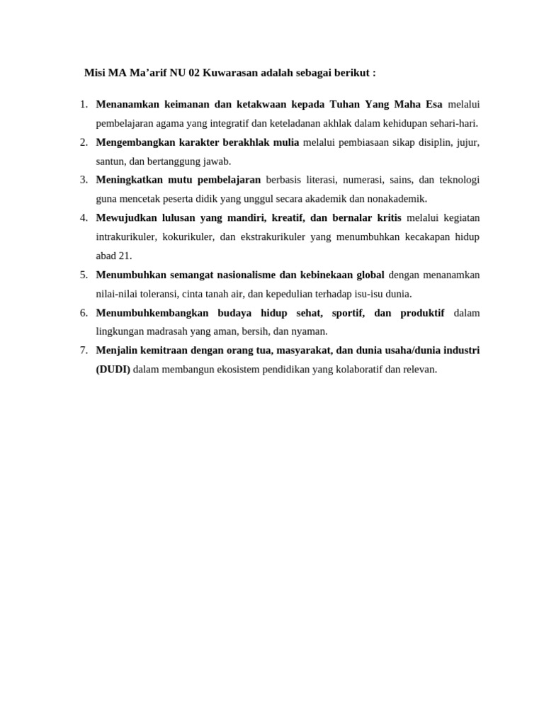 Misi MA Ma Rev | PDF