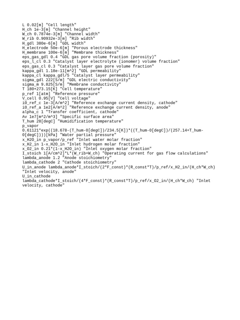 HT Pem Parameters | PDF