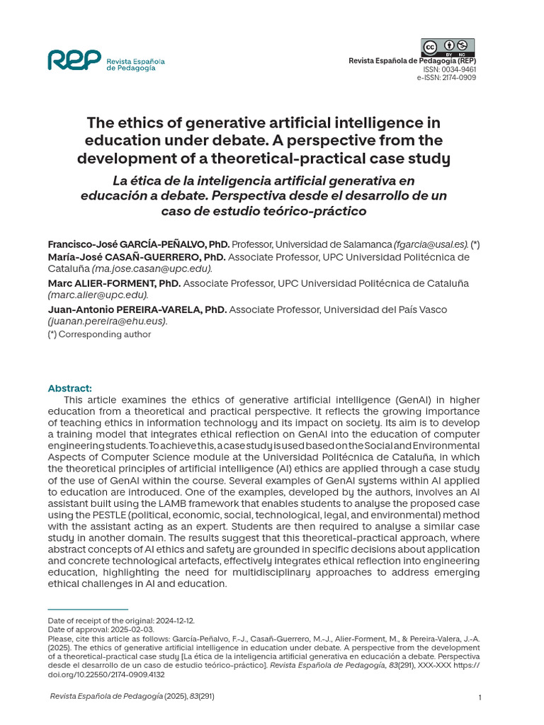 Ethics of GenAI in Higher Education | PDF | Artificial Intelligence ...