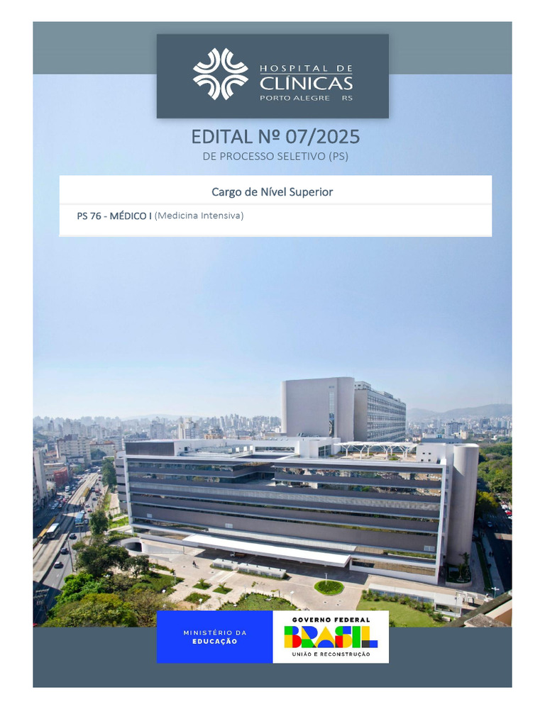 Edital PS 76: Seleção Médico I 2025 | PDF | Remédio