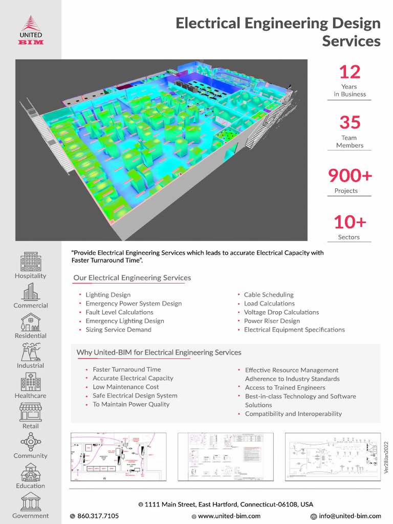 Electrical Engineering Design Services Brochure by United BIM Ver ...