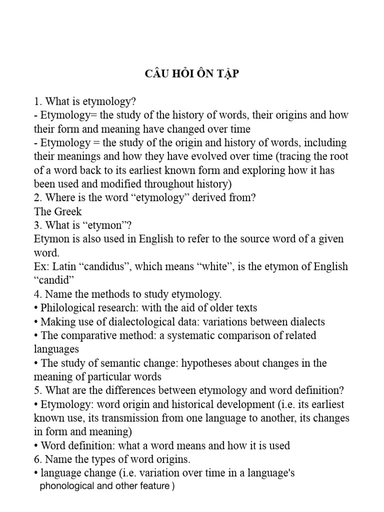 Understanding Etymology and Word Origins | PDF | English Language | Word