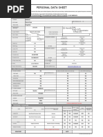 Personal Data Sheet Template | PDF
