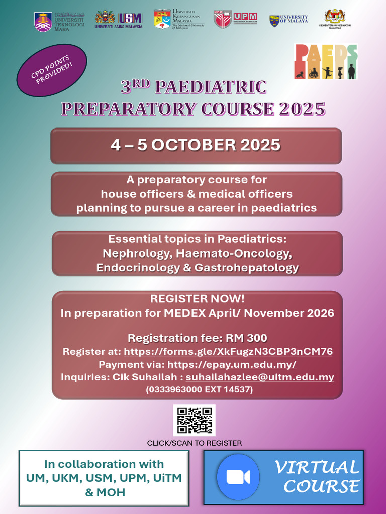 Paediatric Preparatory Course 2025 | PDF | Medical Specialties ...