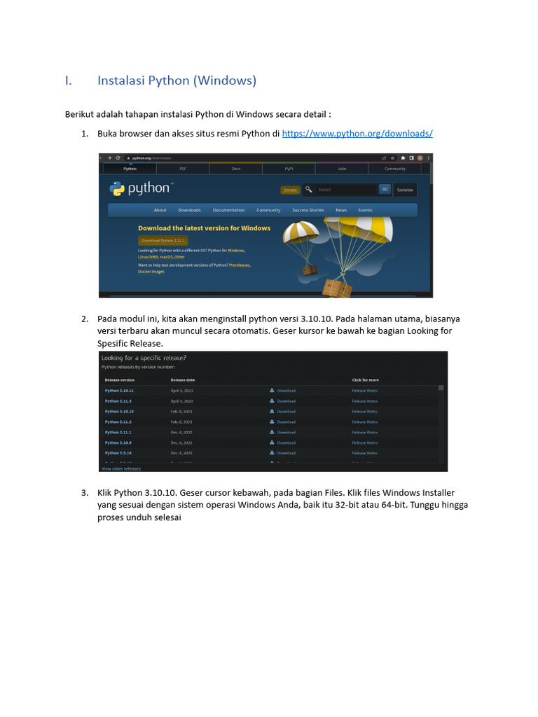 Panduan Instalasi dan Praktik Python Windows | PDF