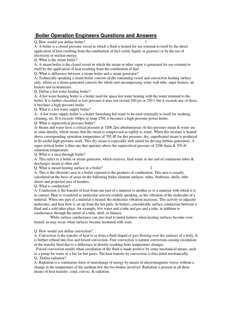 Boiler Operation Engineer Compress | PDF | Combustion | Boiler