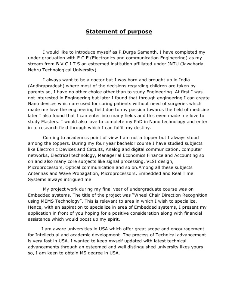 Statement of Purpose for MS in USA | PDF | Computers