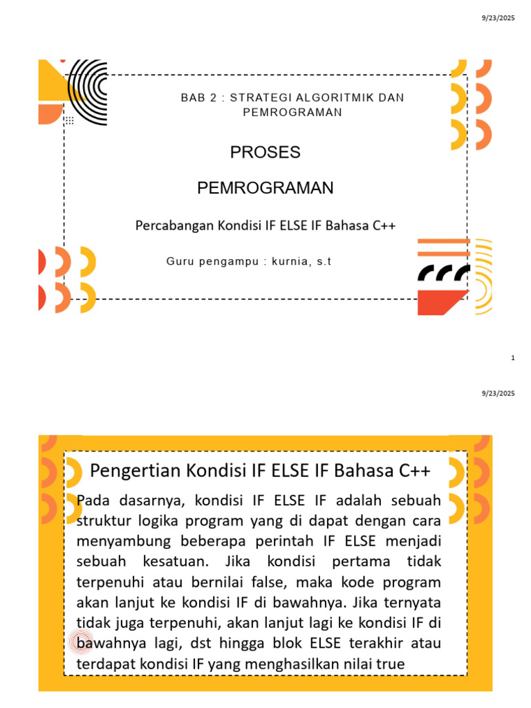 Fungsi Else dalam C++ | PDF