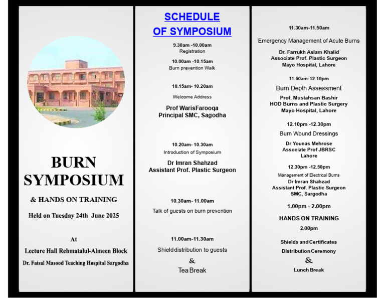 Burn Symposium Schedule & Training | PDF | Traumatology | Medical ...