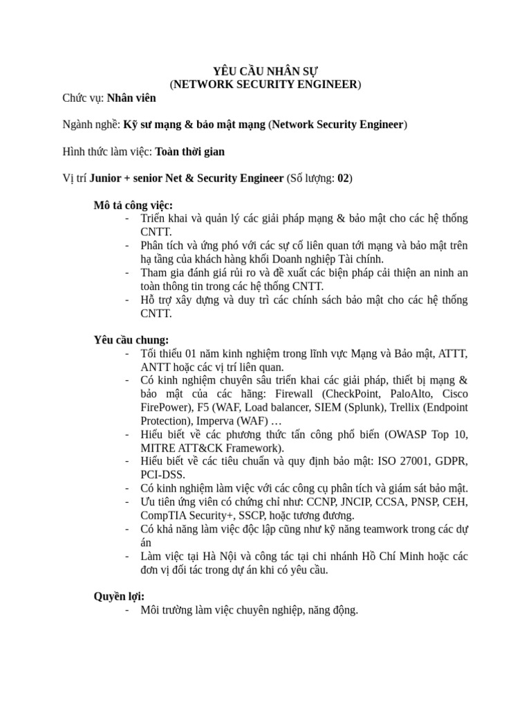 Job Description | PDF