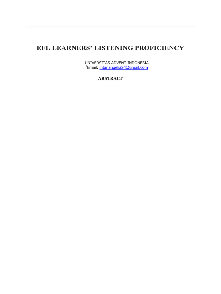 Enhancing EFL Listening with Digital Audio | PDF | Student's T Test ...