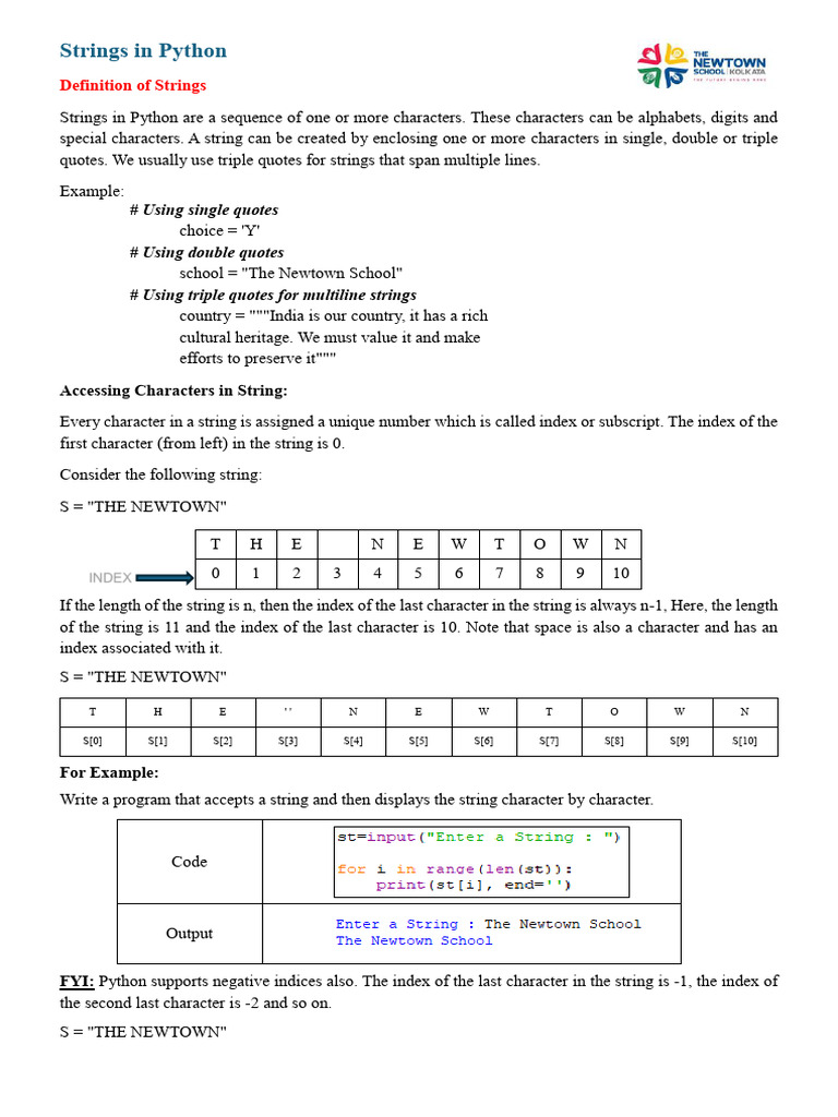 Strings in Python 250922 170352 | PDF | String (Computer Science ...