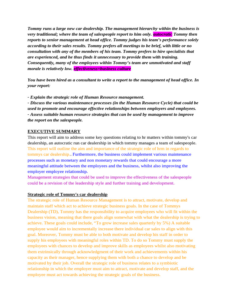 HR - Report | PDF | Human Resource Management | Employment
