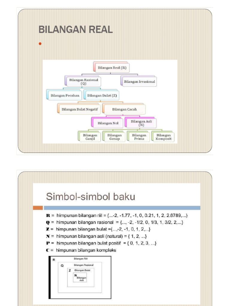 Pengertian Bilangan Real dan Jenisnya | PDF