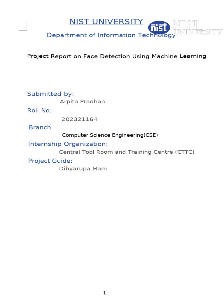 Face Detection with Machine Learning | PDF | Machine Learning ...