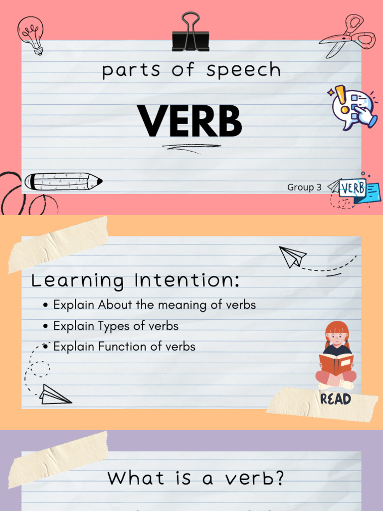 Understanding Verbs: Types and Functions | PDF