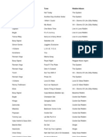Song List | PDF